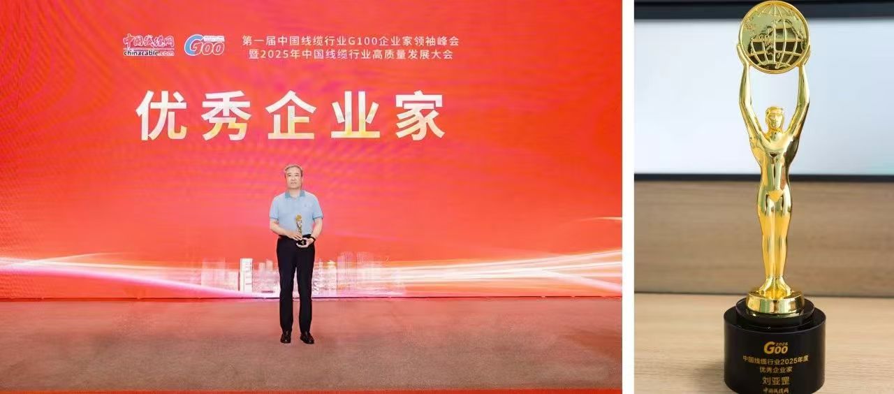 3200威尼斯vip副董事长总经理刘亚罡荣获 第一届中国线缆行业“优秀企业家”称号(图2)